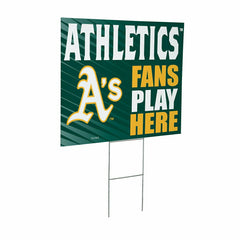 Athletics Coroplast Yard Sign "Fans Play Here"