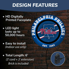 Philadelphia Phillies, Metal Lite, Round