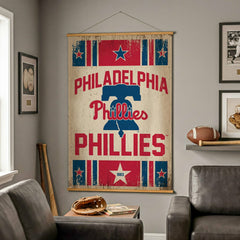 Philadelphia Phillies, Canvas Wall Tapestry, Large, 54x36