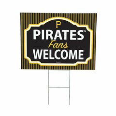 Pittsburgh Pirates Coroplast Yard Sign, "Fans Welcome"