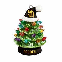 San Diego Padres 4" Mini LED Tabletop Christmas Tree, Set of 2
