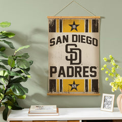 San Diego Padres, Canvas Wall Tapestry, Medium, 36x24