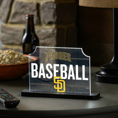 San Diego Padres Baseball Rectangle Desklite LED Decor