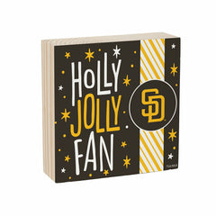 San Diego Padres Block, Holiday, 6x6