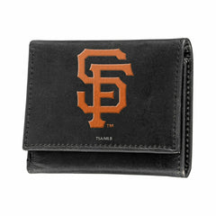 San Francisco Giants Black Tri-Fold Embroidered Wallet w/ RFID Blockin