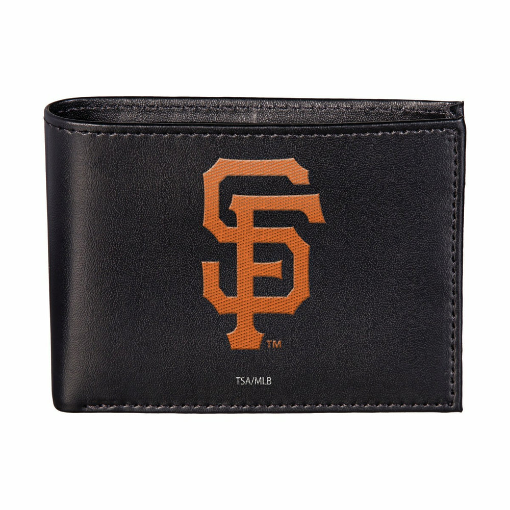 San Francisco Giants Black Bi-Fold Embroidered Wallet w/ RFID Blocking