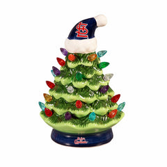 St Louis Cardinals 8" LED Ceramic Christmas Tree