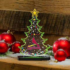 St Louis Cardinals Baseball Holiday Tree Desklite LED Decor