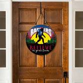 Texas Rangers Bigfoot Round Door Décor with Hanging Rope, 18x18