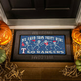 Texas Rangers Flocked Coir Halloween Sassafras Switch Mat, 22"x10"