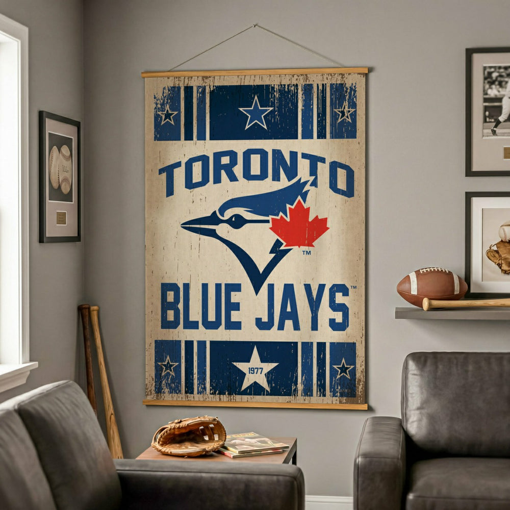 Toronto Blue Jays, Canvas Wall Tapestry, Large, 54x36