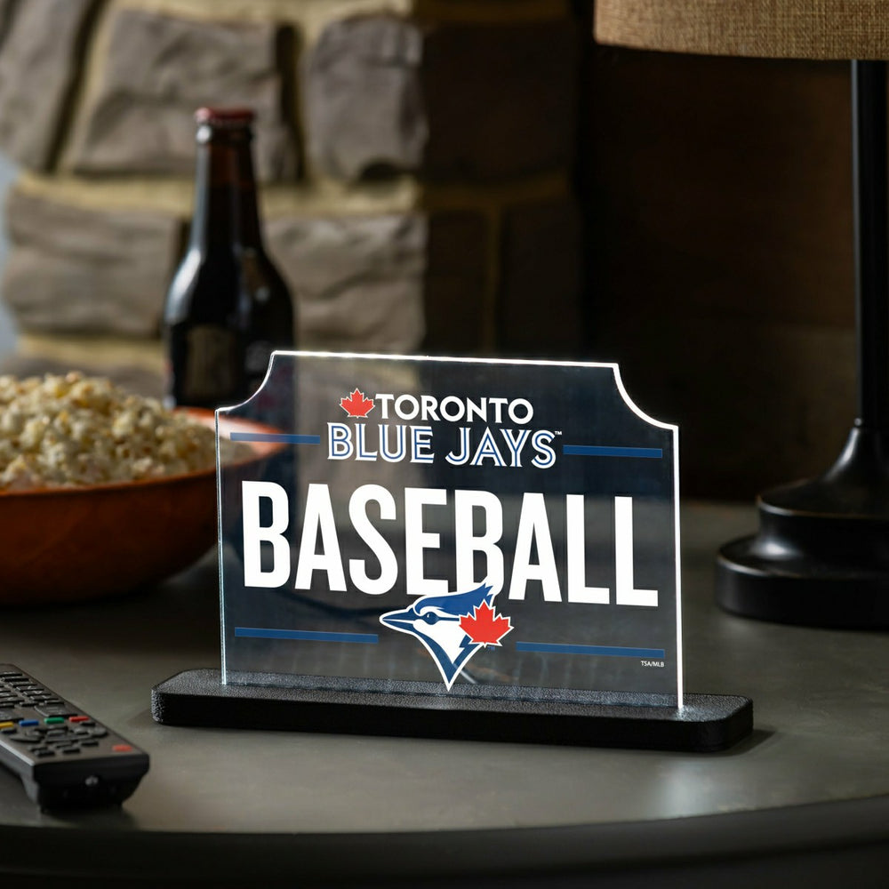 Toronto Blue Jays Baseball Rectangle Desklite LED Decor