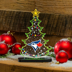 Toronto Blue Jays Baseball Holiday Tree Desklite LED Decor