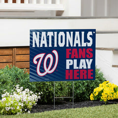 Washington Nationals Coroplast Yard Sign "Fans Play Here"