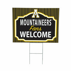 Appalachian State University Coroplast Yard Sign, "Fans Welcome"