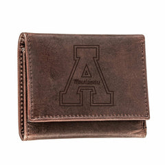 Appalachian State University, Tri-Fold Wallet, Brown, CH, 100% Genuine