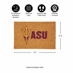 Arizona State University Large Full Color Coir Mat, 36"x24"
