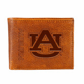 Auburn University, Embossed 100% Genuine Tumbled Leather Passcase Bi-F