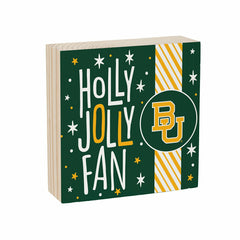 Baylor University Block, Holiday, 6x6