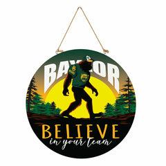 Baylor University Bigfoot Round Door Décor with Hanging Rope, 18x18