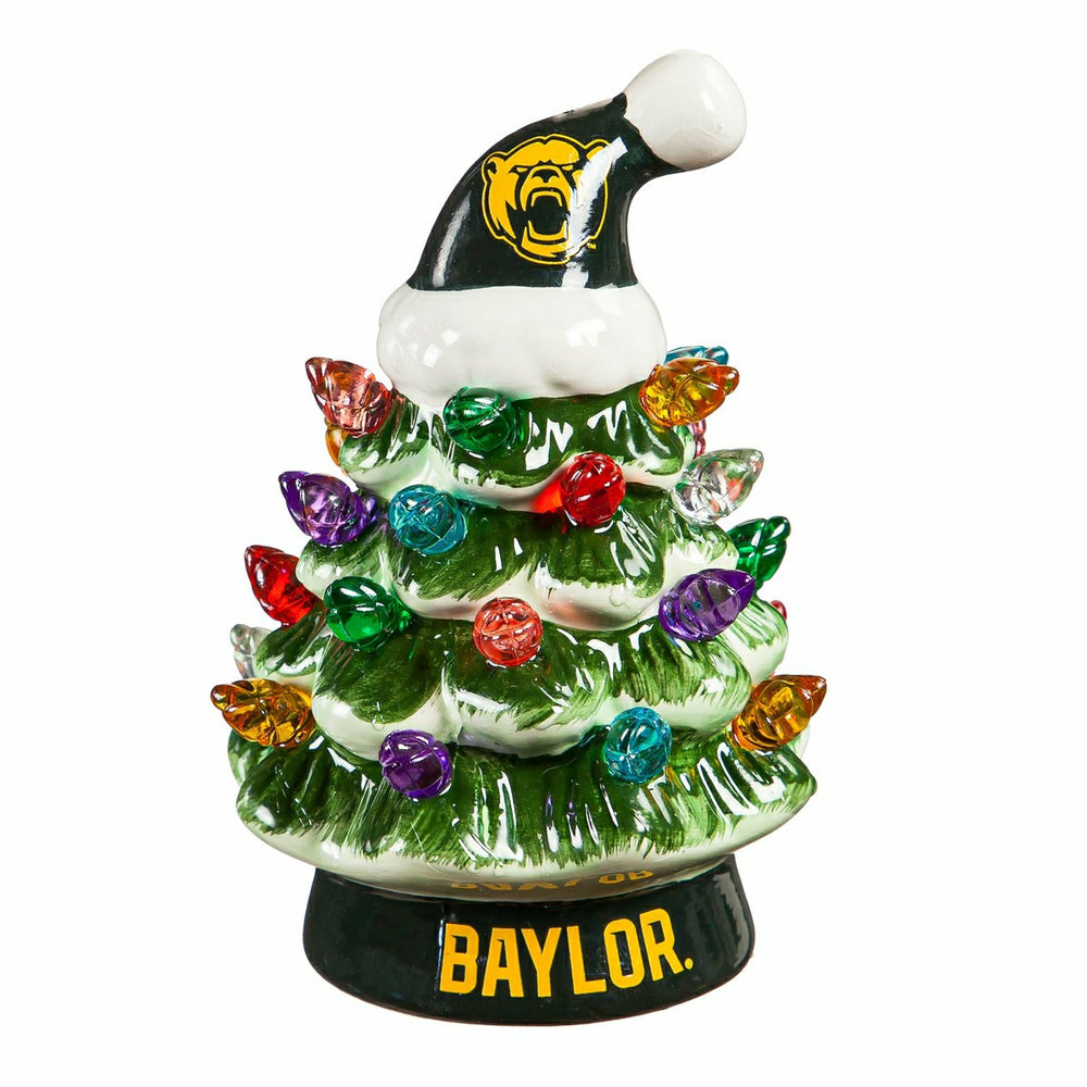 4" Mini LED Tabletop Christmas Tree, Set of 2, Baylor University