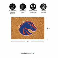 Boise State University Large Full Color Coir Mat, 36"x24"