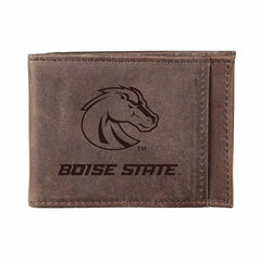 Front Pocket Wallet w/ RFID Blocking, Boise State University, Brown