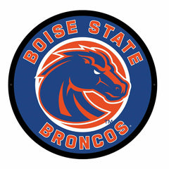LED Wall Decor, Round, Boise State University