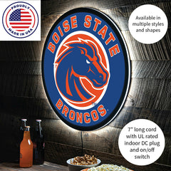 LED Wall Decor, Round, Boise State University