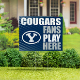 Brigham Young University Coroplast Yard Sign "Fans Play Here"