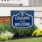 Brigham Young University Coroplast Yard Sign, "Fans Welcome"