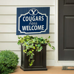 Brigham Young University Coroplast Yard Sign, "Fans Welcome"