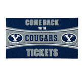 28" x 16" PVC Trapper Mat, Come Back with Tickets, Brigham Young Unive