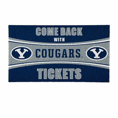 28" x 16" PVC Trapper Mat, Come Back with Tickets, Brigham Young Unive
