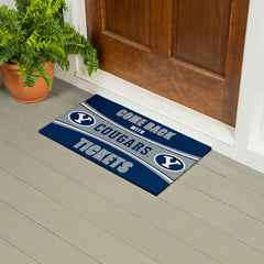 28" x 16" PVC Trapper Mat, Come Back with Tickets, Brigham Young Unive