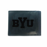 Front Pocket Wallet w/ RFID Blocking, Brigham Young University, Black