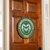 Colorado State University Round Door Décor with Hanging Rope, 18x18