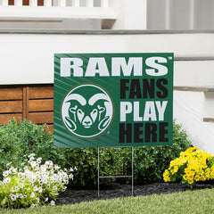 Colorado State University Coroplast Yard Sign "Fans Play Here"