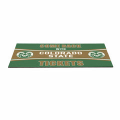 28" x 16" PVC Trapper Mat, Come Back with Tickets, Colorado State Univ