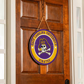 East Carolina University Round Door Décor with Hanging Rope, 18x18