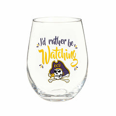 ECU, 17OZ Boxed Stemless Glass