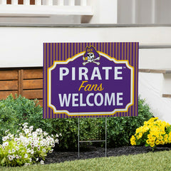 East Carolina University Coroplast Yard Sign, "Fans Welcome"