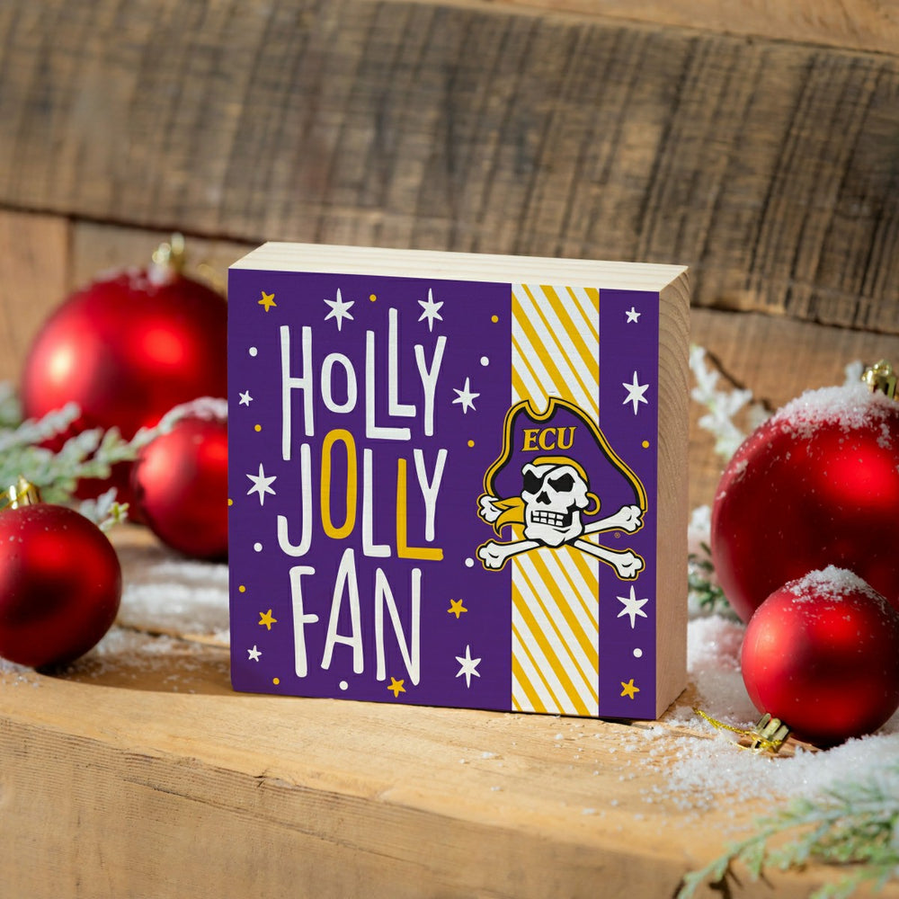 East Carolina University Block, Holiday, 6x6
