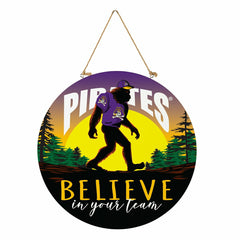 East Carolina University Bigfoot Round Door Décor with Hanging Rope, 1