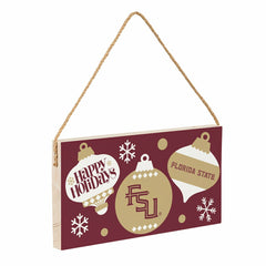 Florida State University Holiday Wood Wall Sign, 6x11