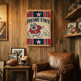 Fresno State, Canvas Wall Tapestry, Medium, 36x24