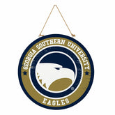 Georgia Southern University Round Door Décor with Hanging Rope, 18x18