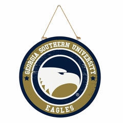 Georgia Southern University Round Door Décor with Hanging Rope, 18x18