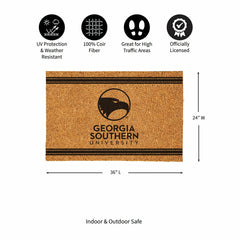 Georgia Southern University Large One Color Coir Mat, 36"x24"