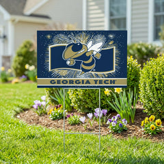 Georgia Tech Yard Sign, Patriotic
